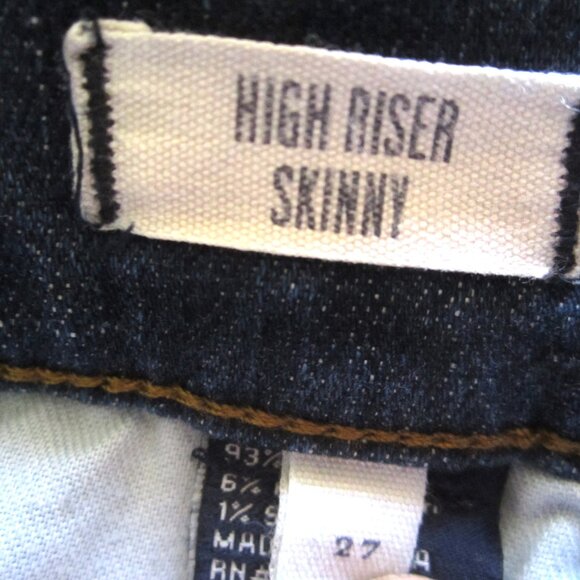 Madewell High Riser Skinny Jeans Size 27 x 28" Ins Medium Wash VGUC Ankle Length - Picture 10 of 12